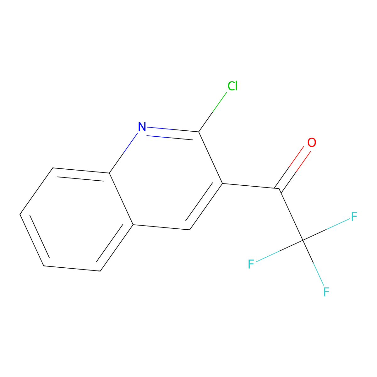 1-(2-Chloroquinolin-3-yl)-2,2,2-trifluoroethan-1-one molecular structure, CAS 2229531-53-5