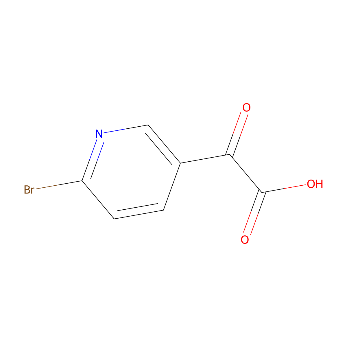 2-(6-Bromopyridin-3-yl)-2-oxoacetic acid molecular structure, CAS 2229533-15-5