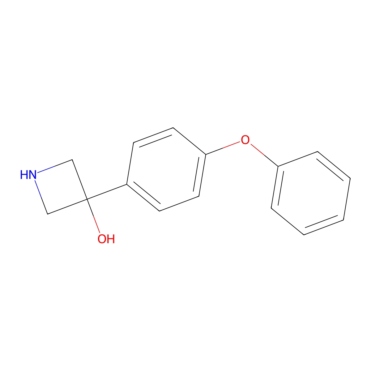 3-(4-Phenoxyphenyl)azetidin-3-ol molecular structure, CAS 2229540-84-3