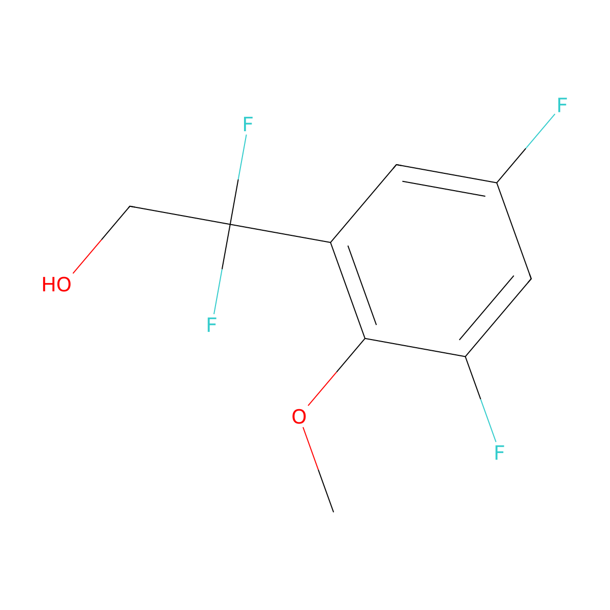 2-(3,5-Difluoro-2-methoxyphenyl)-2,2-difluoroethan-1-ol molecular structure, CAS 2229540-98-9
