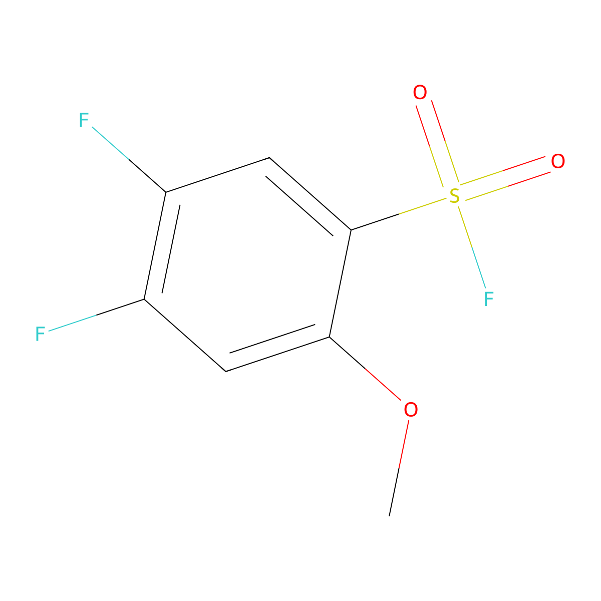 4,5-Difluoro-2-methoxybenzene-1-sulfonyl fluoride molecular structure, CAS 2229544-73-2