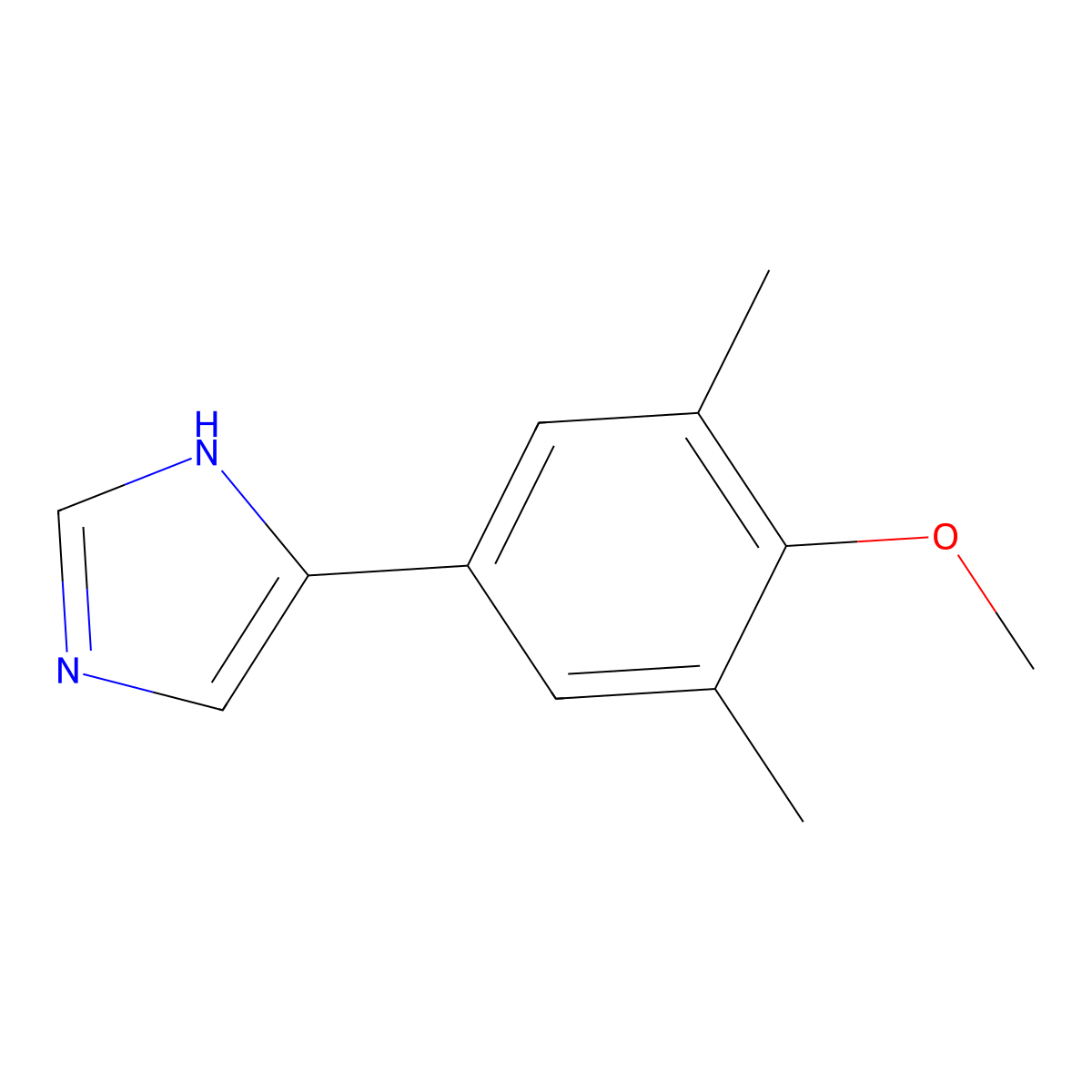 4-(4-methoxy-3,5-dimethylphenyl)-1H-imidazole molecular structure, CAS 2229546-02-3
