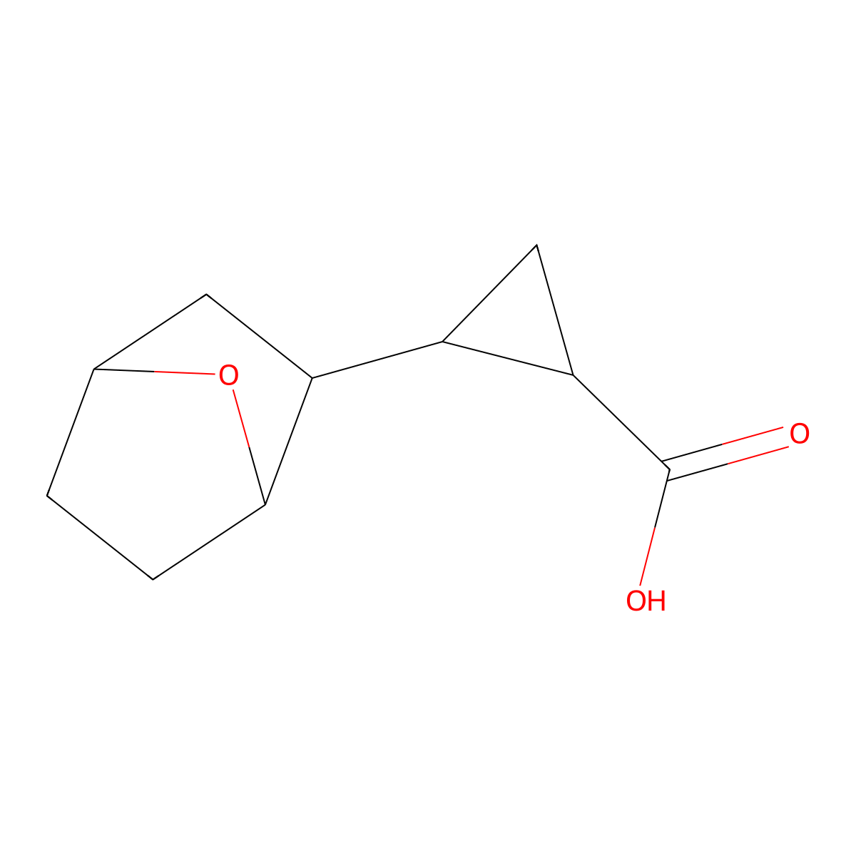 2-{7-Oxabicyclo[2.2.1]heptan-2-yl}cyclopropane-1-carboxylic acid molecular structure, CAS 2229547-53-7