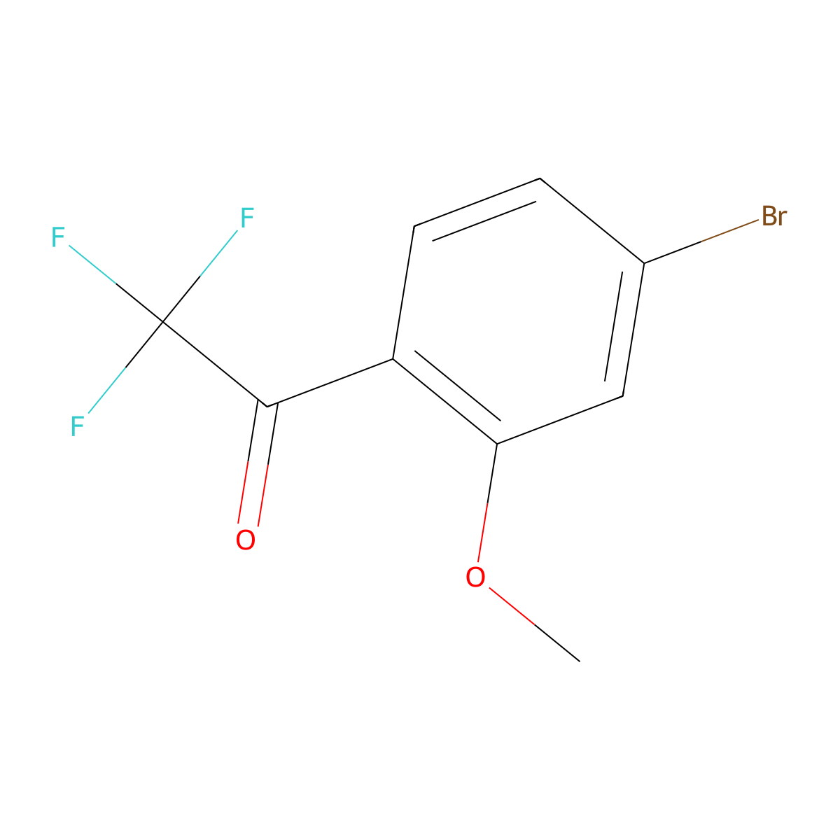 1-(4-Bromo-2-methoxyphenyl)-2,2,2-trifluoroethanone molecular structure, CAS 2229547-80-0