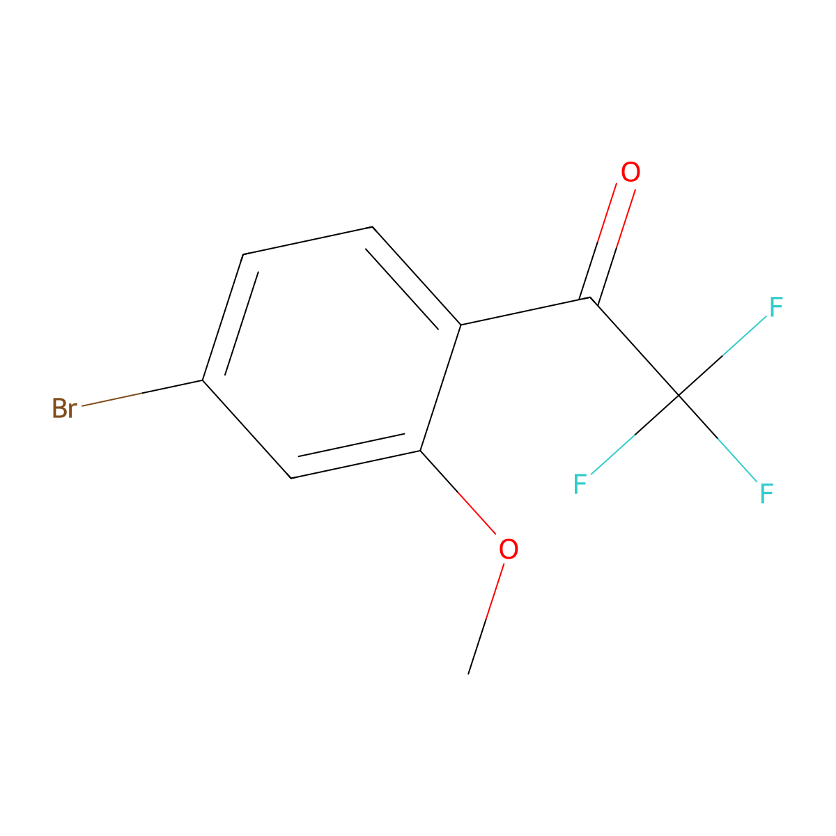 1-(4-Bromo-2-methoxyphenyl)-2,2,2-trifluoroethanone molecular structure, CAS 2229547-80-0