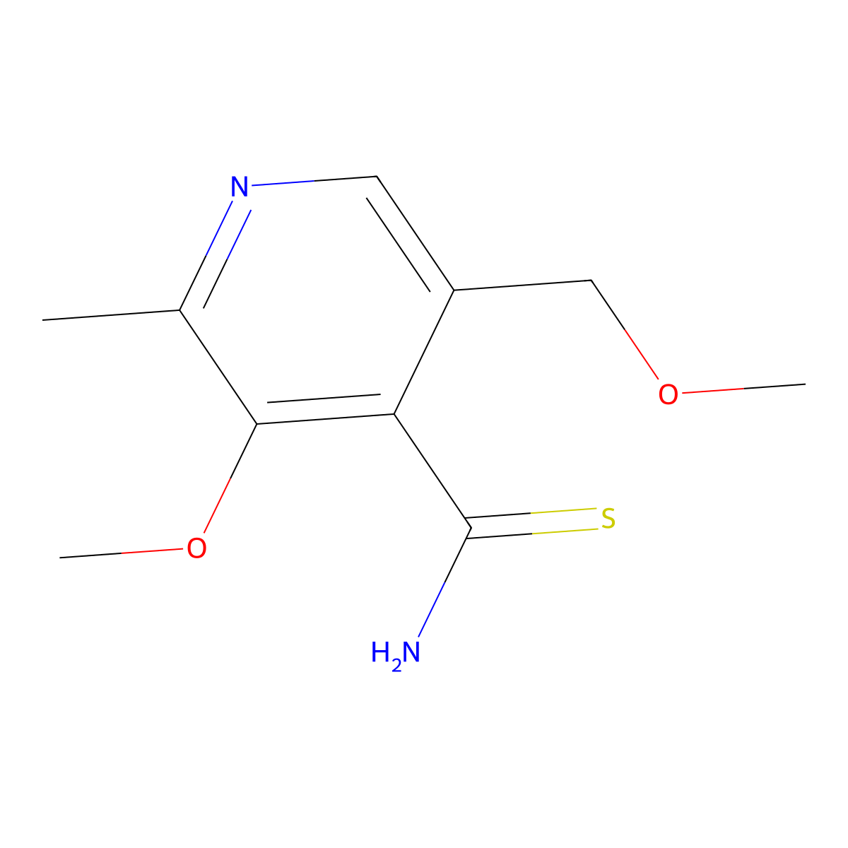 3-Methoxy-5-(methoxymethyl)-2-methylpyridine-4-carbothioamide molecular structure, CAS 2229548-79-0
