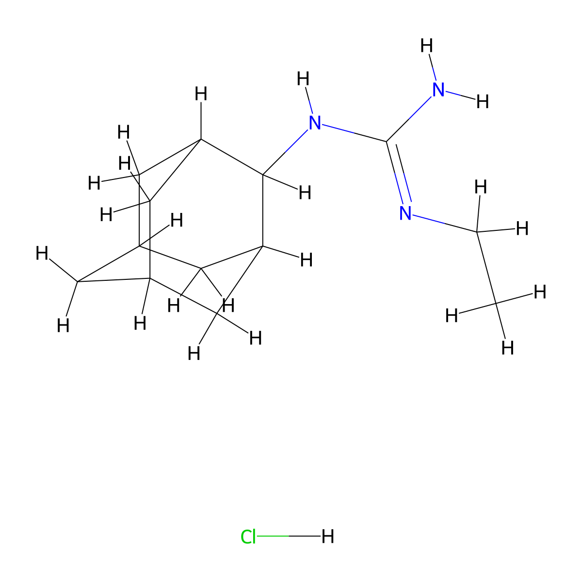 N-(adamantan-2-yl)-N'-ethylguanidine hydrochloride molecular structure, CAS 2229558-15-8