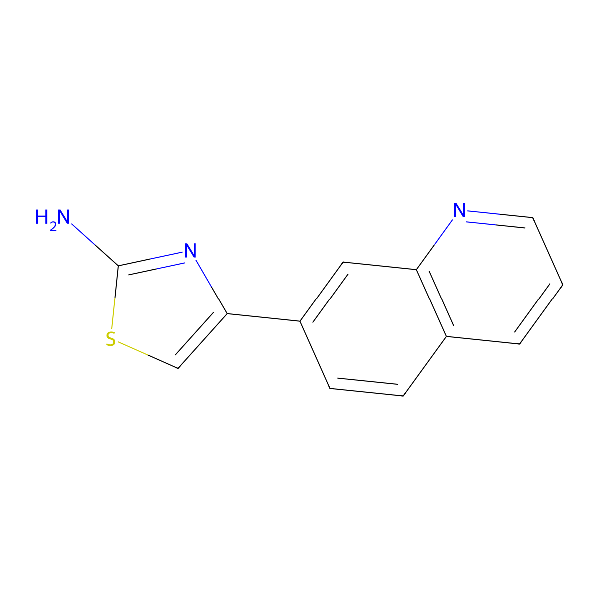 4-(Quinolin-7-yl)-1,3-thiazol-2-amine molecular structure, CAS 2229563-32-8