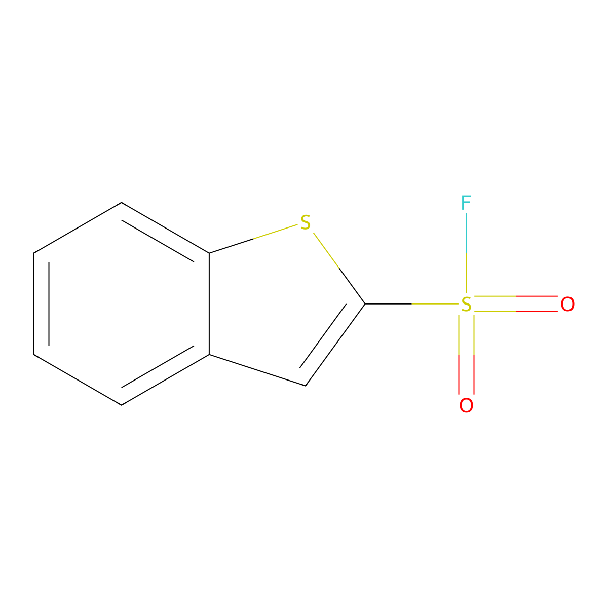1-Benzothiophene-2-sulfonyl fluoride molecular structure, CAS 2229563-36-2