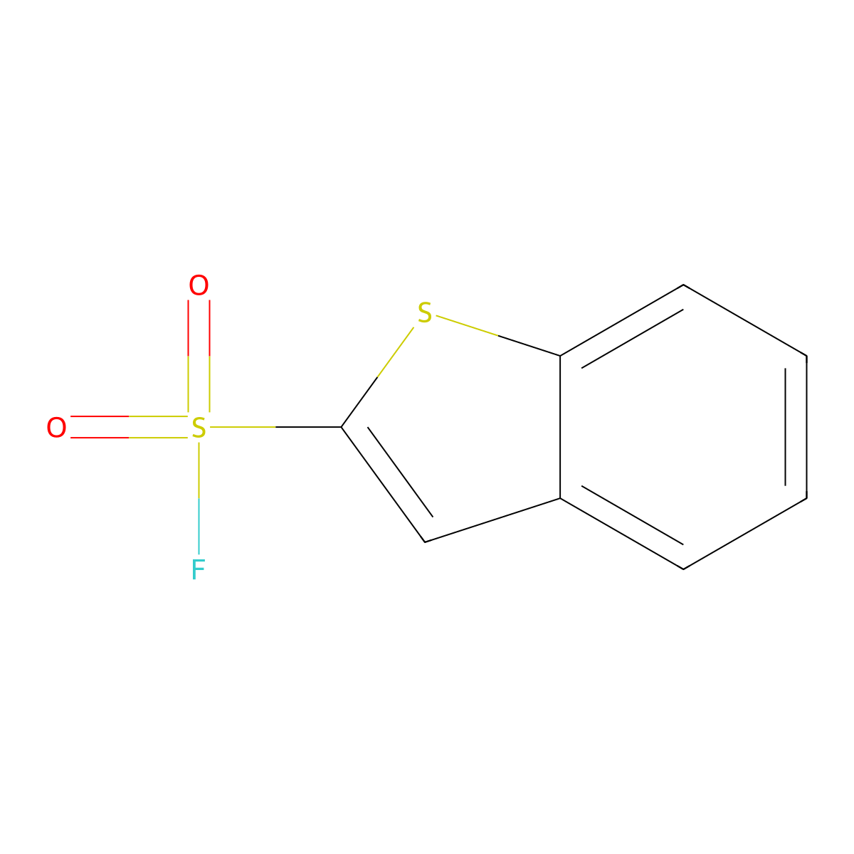 1-Benzothiophene-2-sulfonyl fluoride molecular structure, CAS 2229563-36-2
