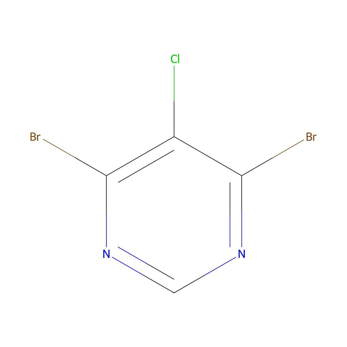 4,6-Dibromo-5-chloropyrimidine molecular structure, CAS 2229563-91-9