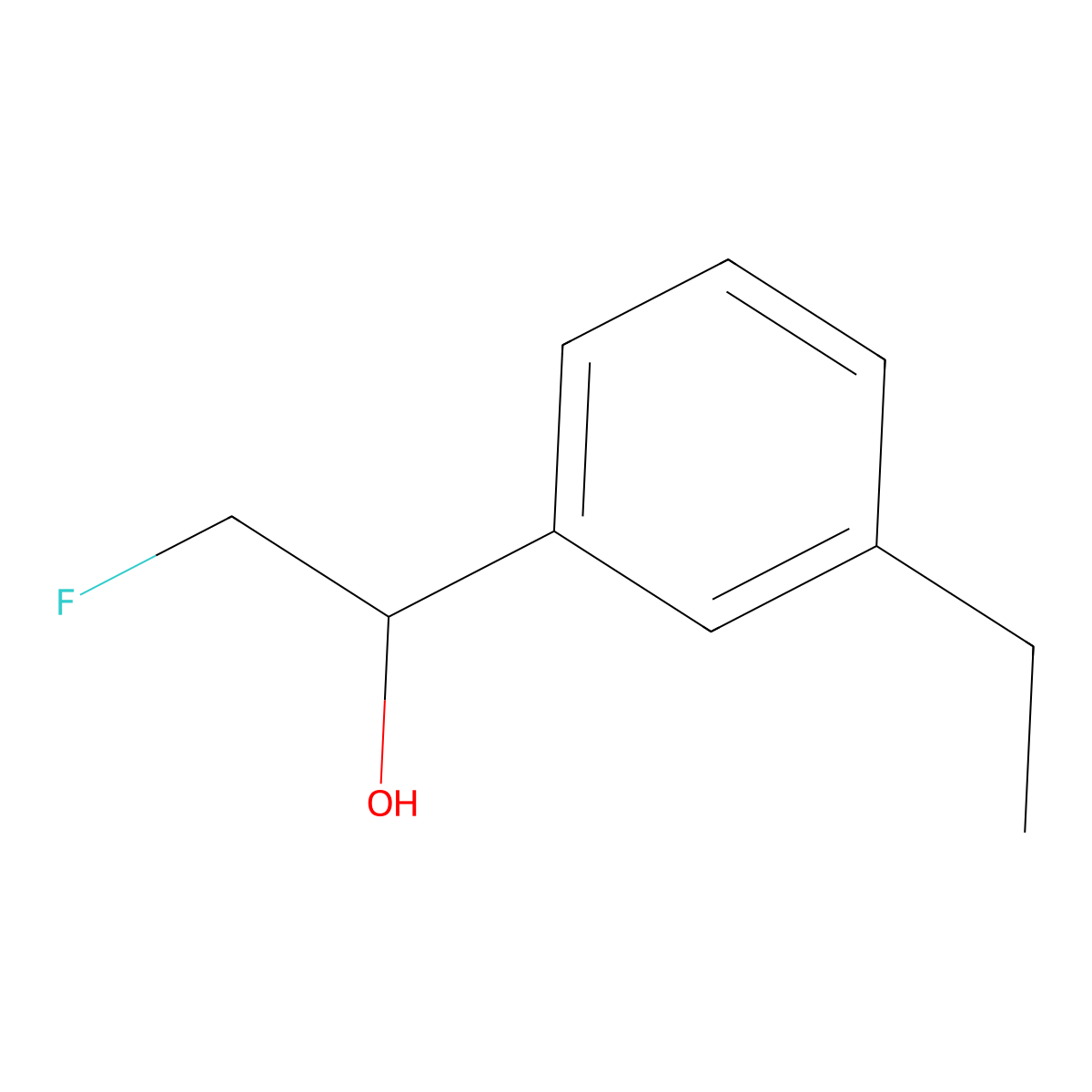1-(3-Ethylphenyl)-2-fluoroethan-1-ol molecular structure, CAS 2229563-99-7