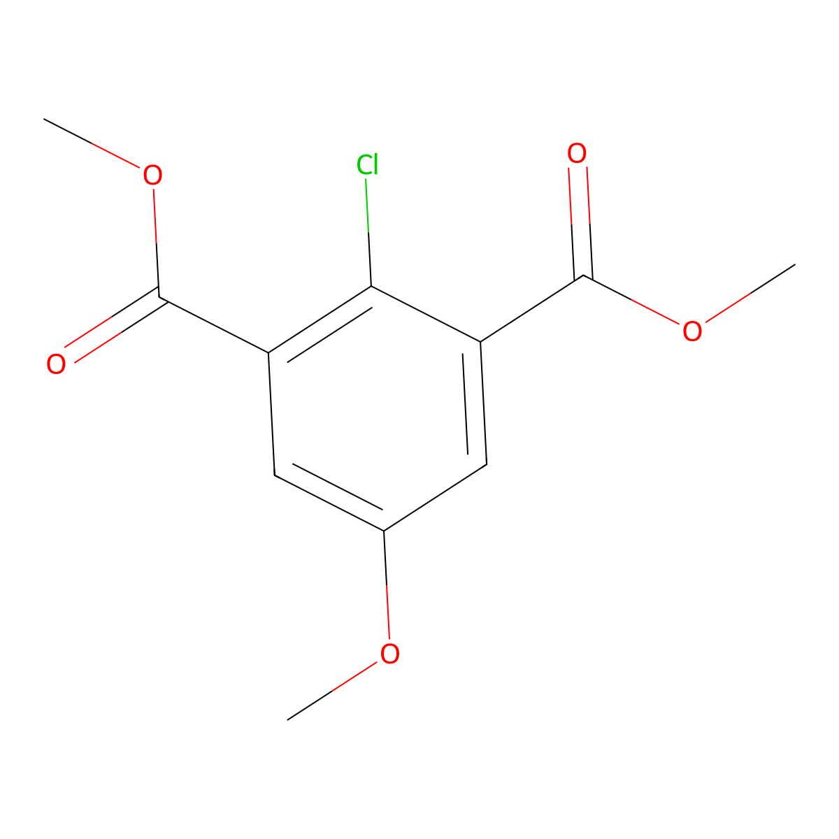 1,3-Dimethyl 2-chloro-5-methoxybenzene-1,3-dicarboxylate molecular structure, CAS 2229566-47-4