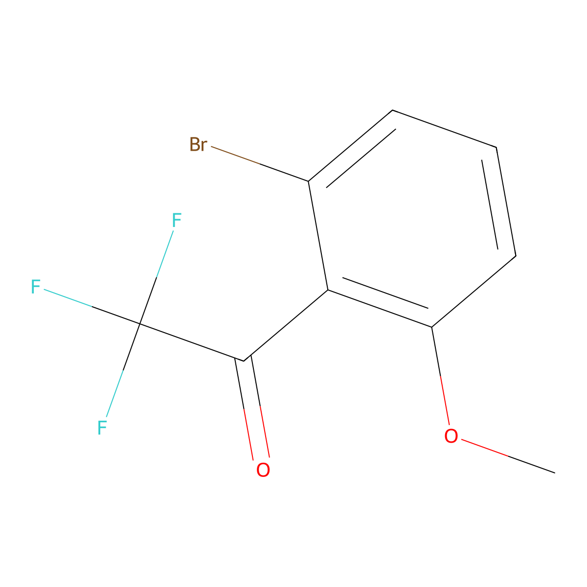 1-(2-Bromo-6-methoxyphenyl)-2,2,2-trifluoroethan-1-one molecular structure, CAS 2229567-68-2