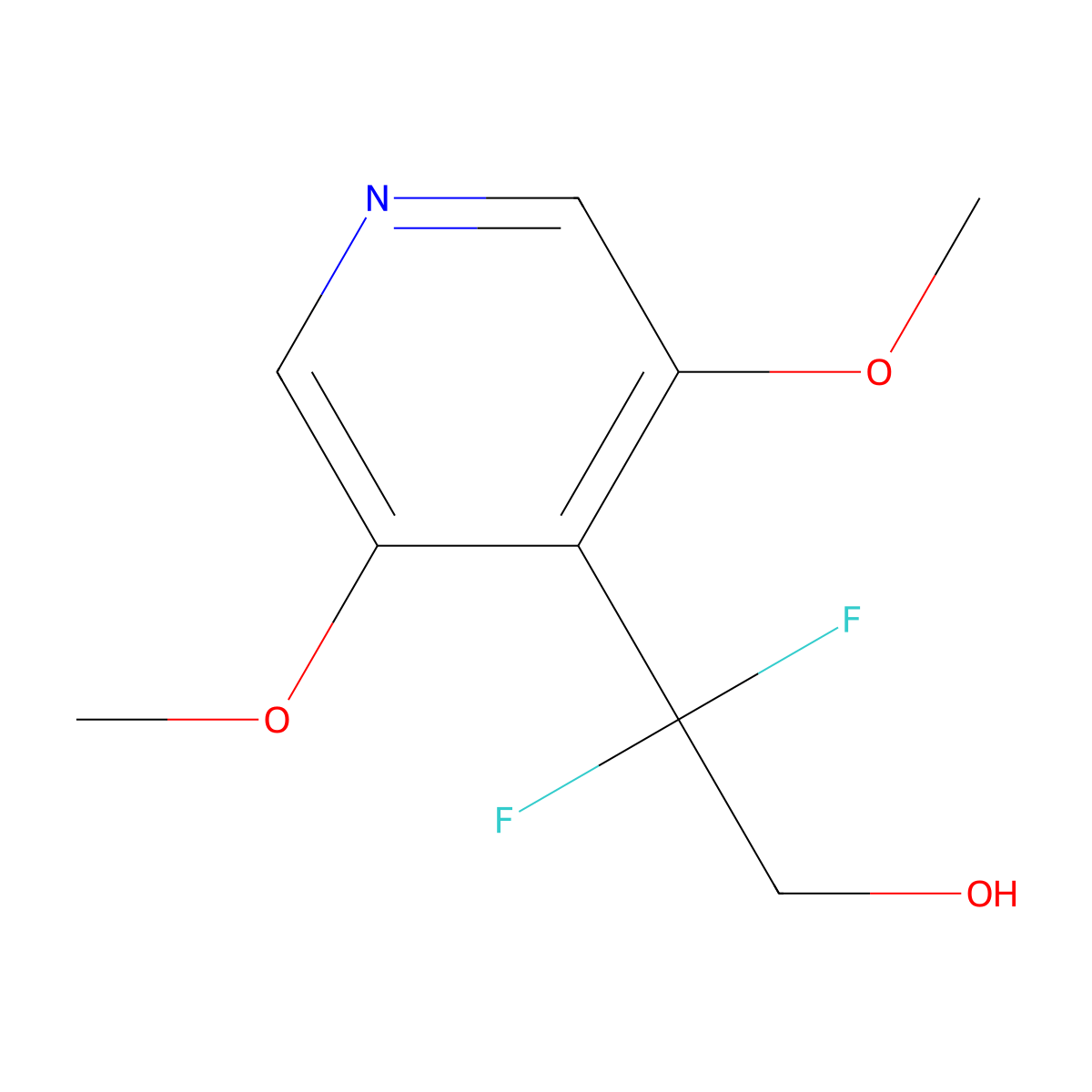 2-(3,5-Dimethoxypyridin-4-yl)-2,2-difluoroethan-1-ol molecular structure, CAS 2229571-95-1