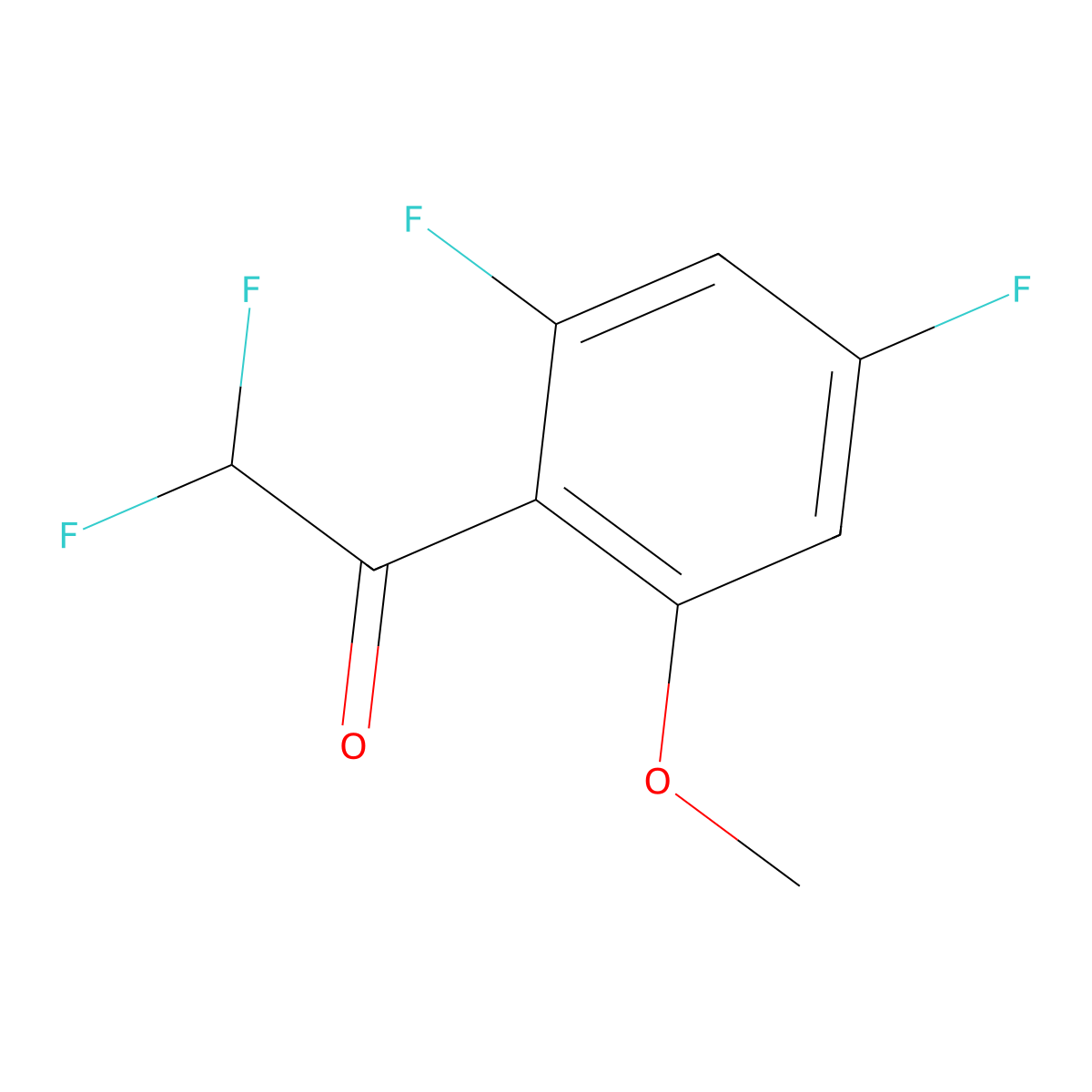 1-(2,4-Difluoro-6-methoxyphenyl)-2,2-difluoroethan-1-one molecular structure, CAS 2229577-73-3