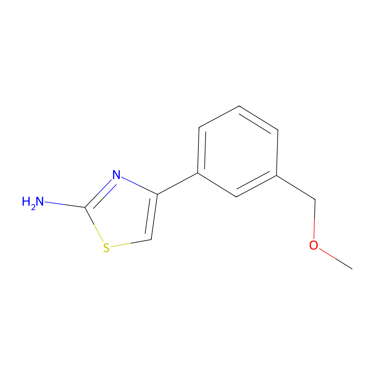 4-[3-(Methoxymethyl)phenyl]-1,3-thiazol-2-amine molecular structure, CAS 2229580-73-6
