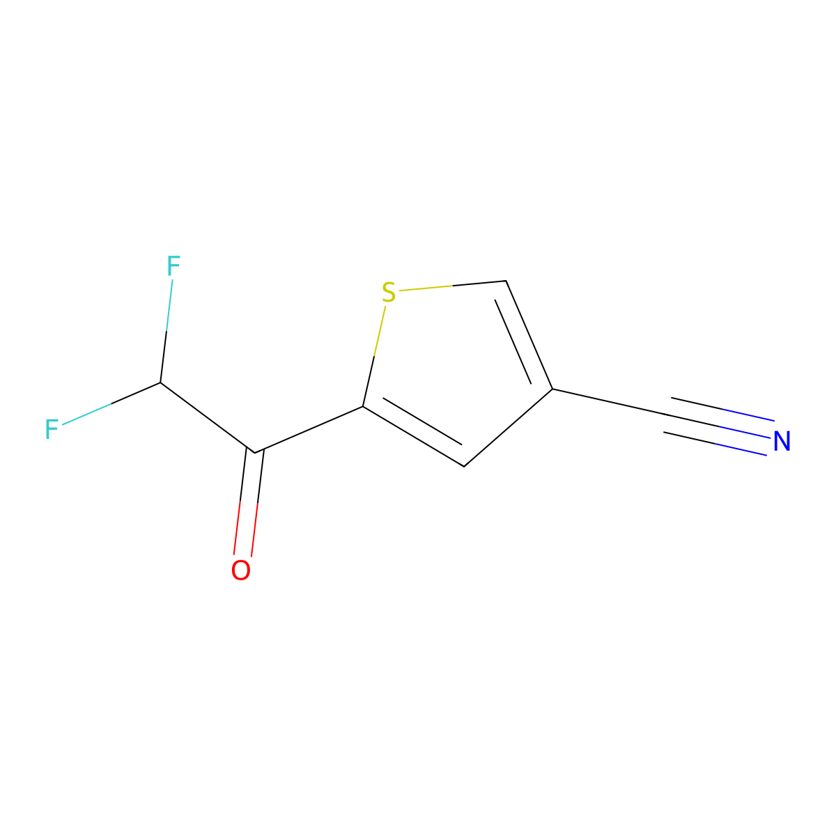 5-(2,2-Difluoroacetyl)thiophene-3-carbonitrile molecular structure, CAS 2229580-94-1