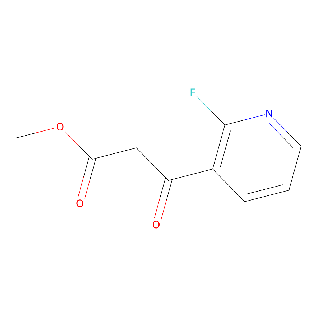 Methyl 3-(2-fluoropyridin-3-yl)-3-oxopropanoate molecular structure, CAS 2229584-42-1