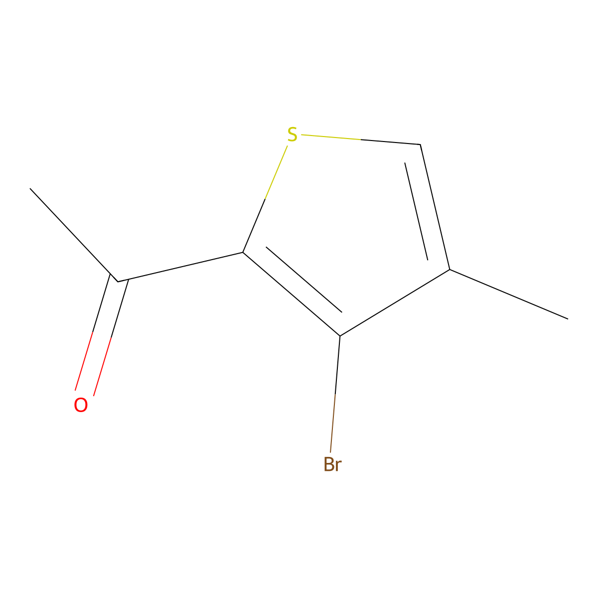 1-(3-Bromo-4-methylthiophen-2-yl)ethan-1-one molecular structure, CAS 2229585-60-6