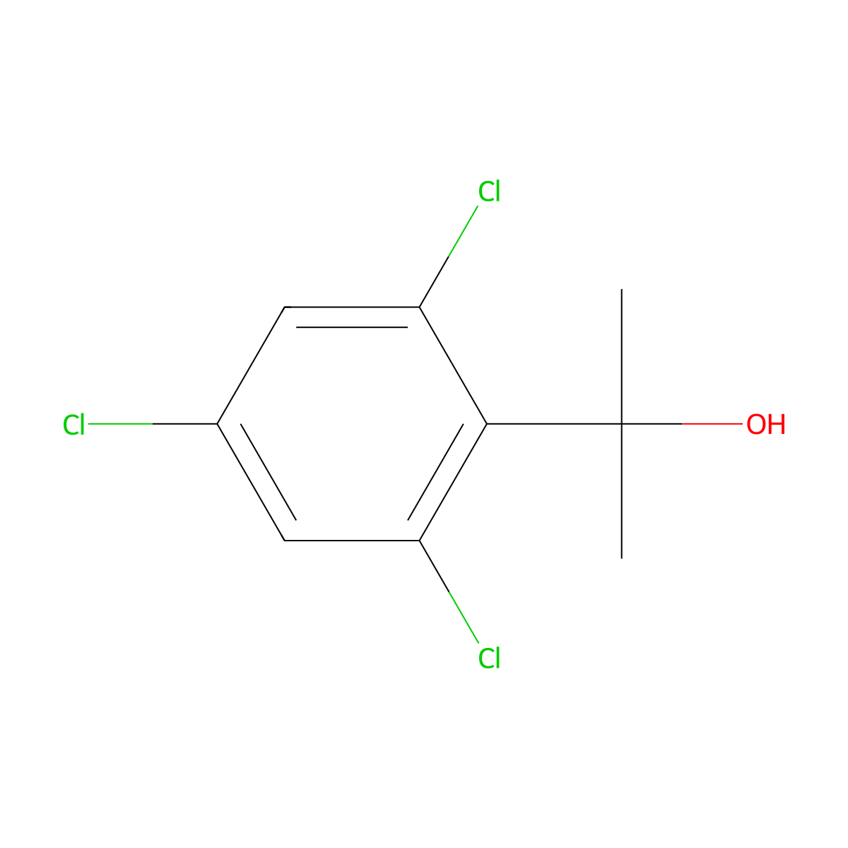 2-(2,4,6-Trichlorophenyl)propan-2-ol molecular structure, CAS 2229587-50-0