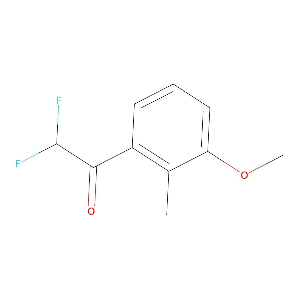 2,2-Difluoro-1-(3-methoxy-2-methylphenyl)ethanone molecular structure, CAS 2229587-95-3