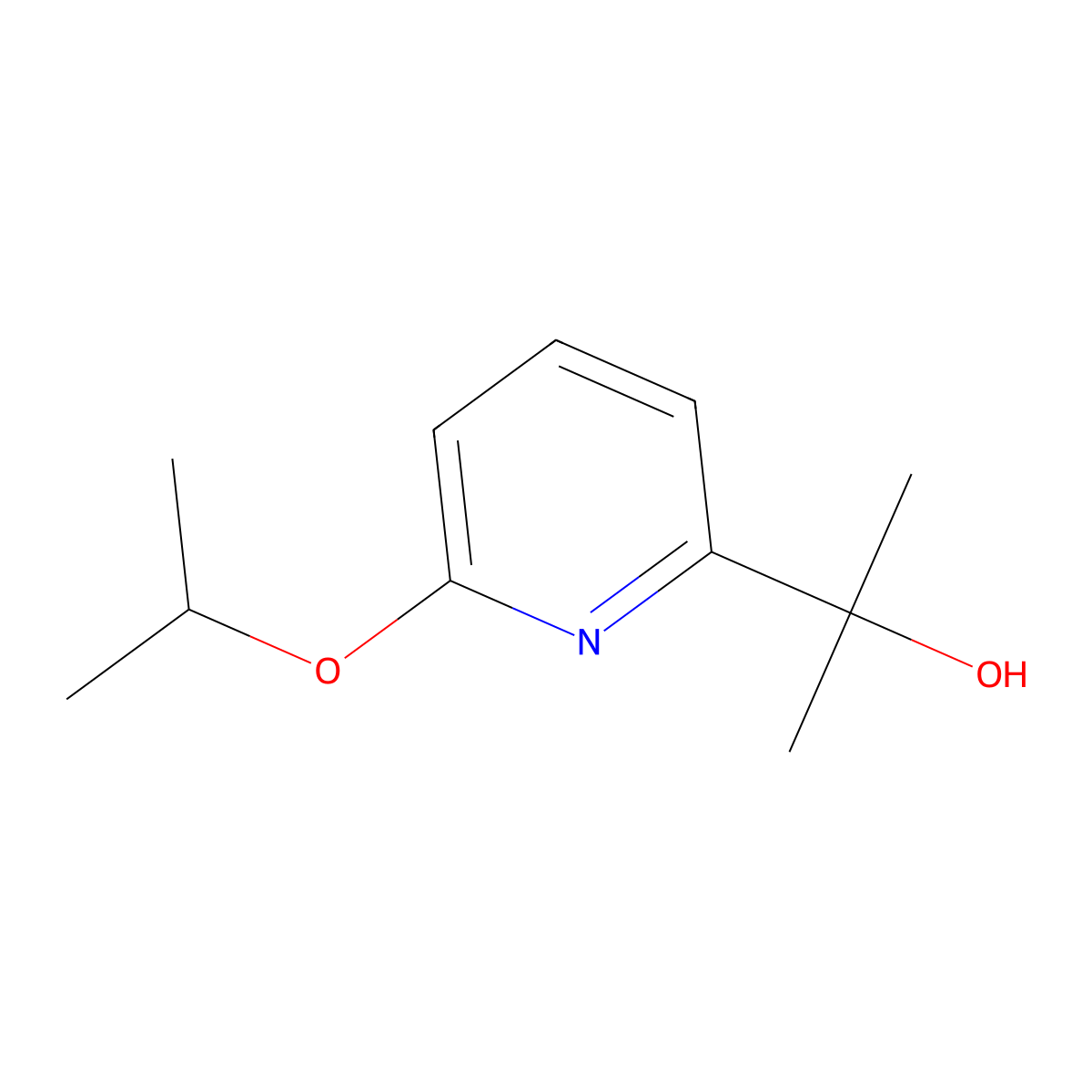 2-[6-(Propan-2-yloxy)pyridin-2-yl]propan-2-ol molecular structure, CAS 2229591-04-0