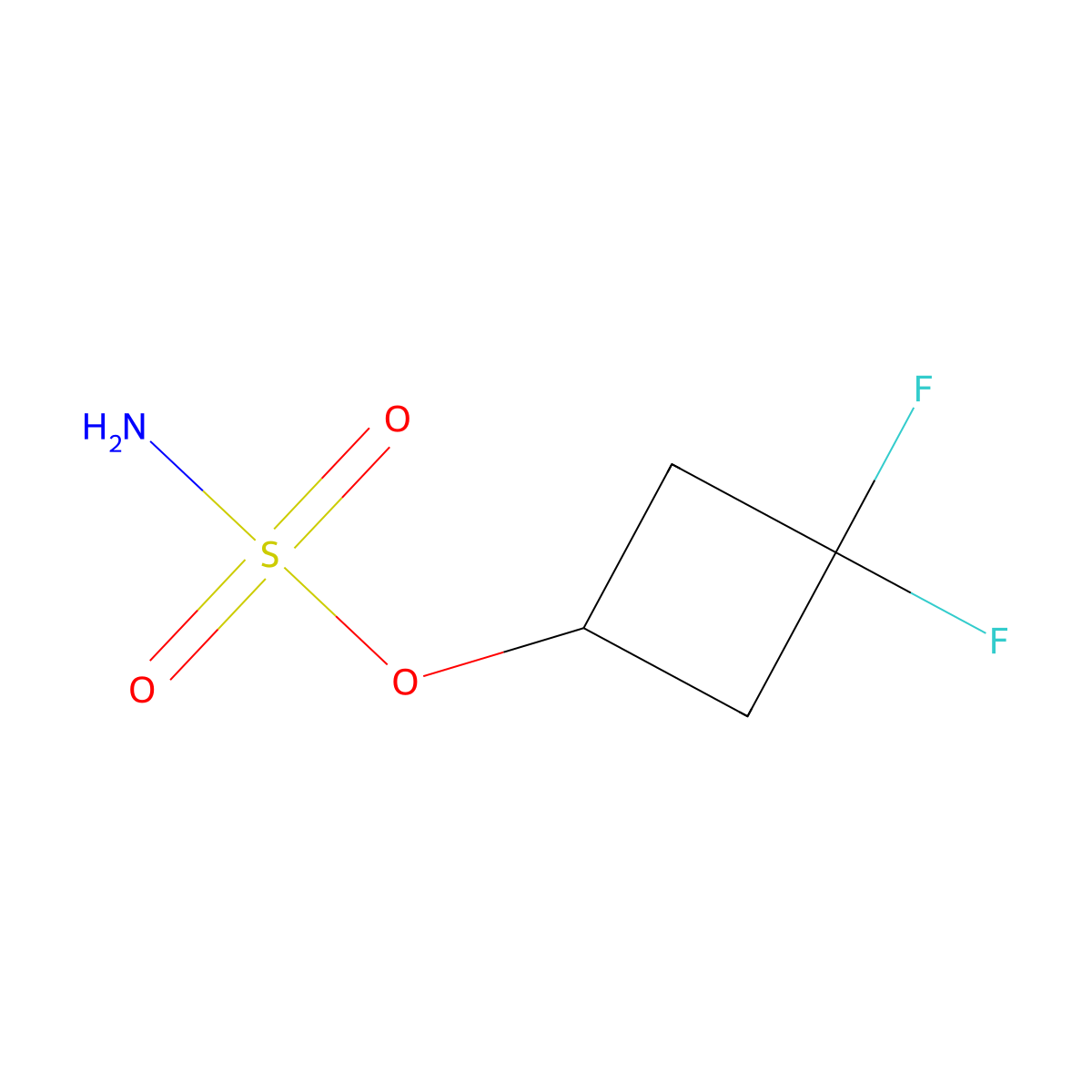 3,3-Difluorocyclobutyl sulfamate molecular structure, CAS 2229591-83-5