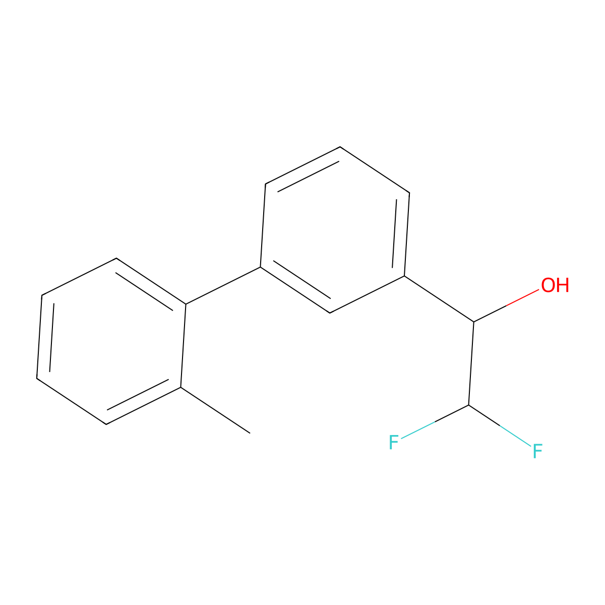 2,2-Difluoro-1-[3-(2-methylphenyl)phenyl]ethan-1-ol molecular structure, CAS 2229591-99-3