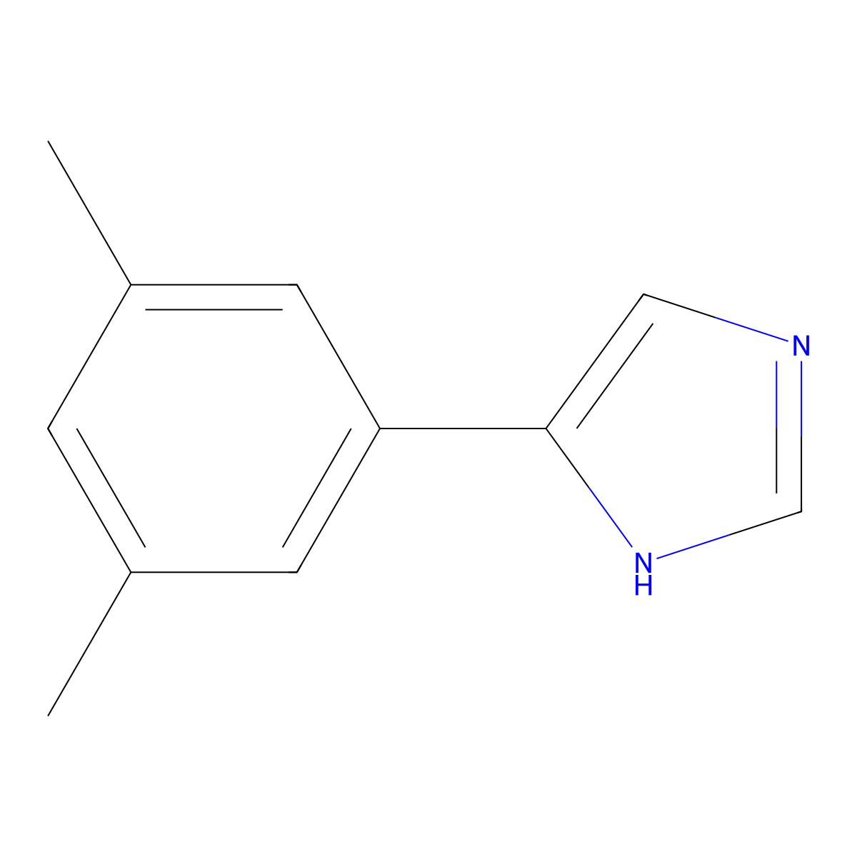 4-(3,5-dimethylphenyl)-1H-imidazole molecular structure, CAS 2229594-40-3