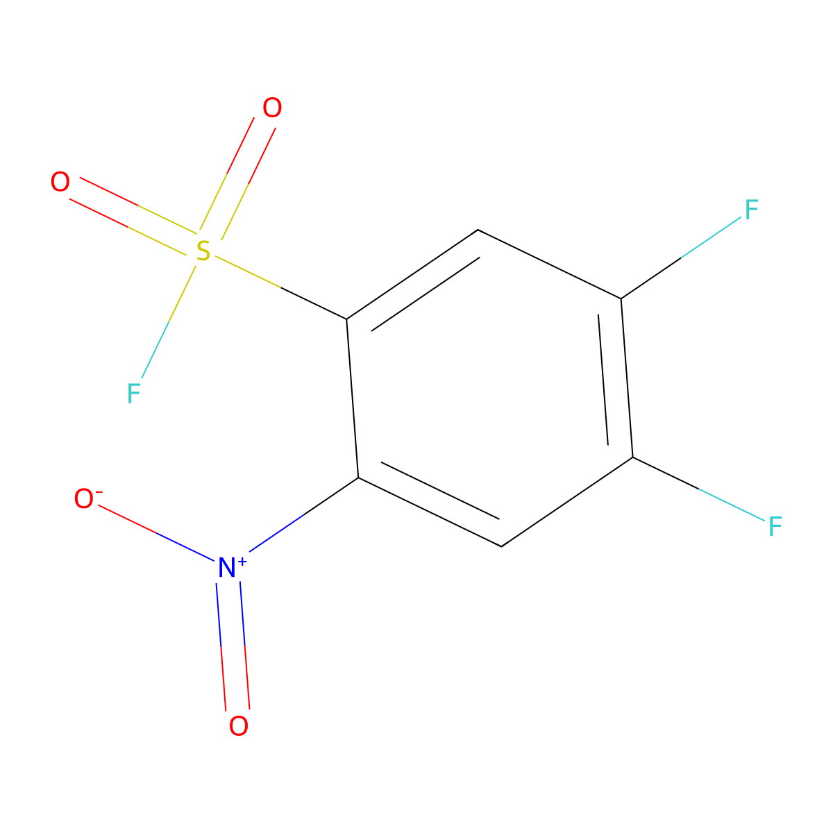4,5-Difluoro-2-nitrobenzene-1-sulfonyl fluoride molecular structure, CAS 2229599-18-0