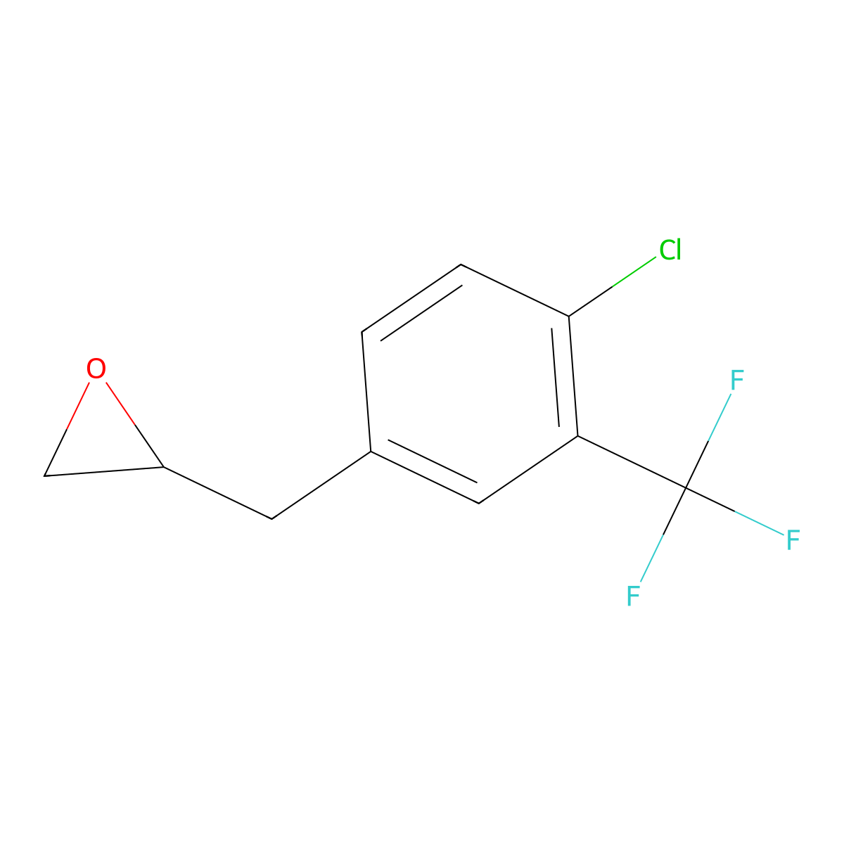 2-{[4-Chloro-3-(trifluoromethyl)phenyl]methyl}oxirane molecular structure, CAS 2229603-45-4
