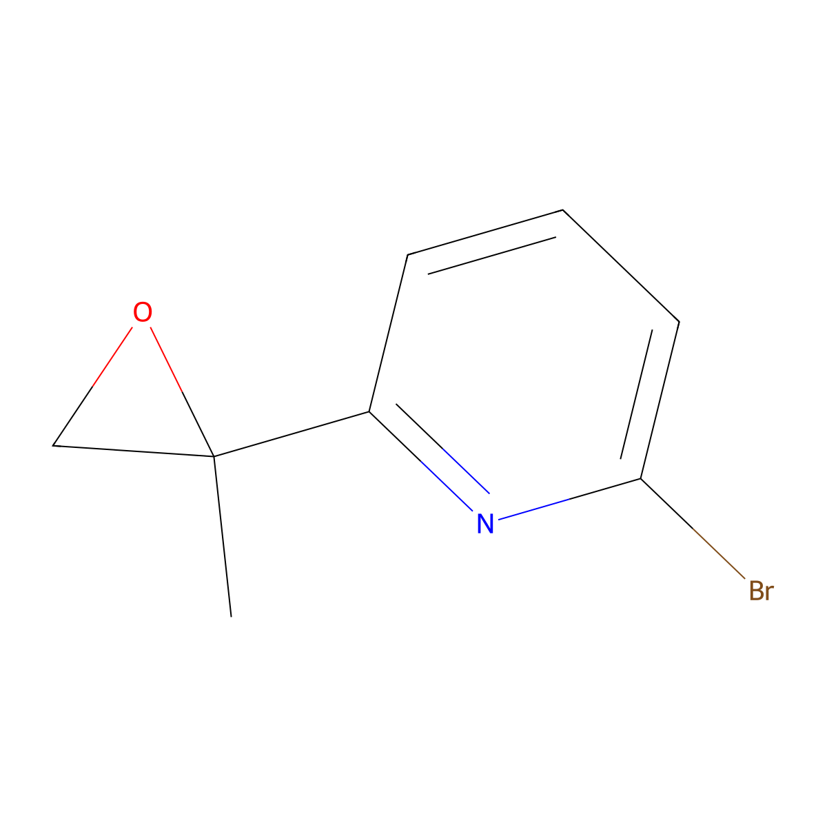 2-Bromo-6-(2-methyloxiran-2-yl)pyridine molecular structure, CAS 2229606-00-0