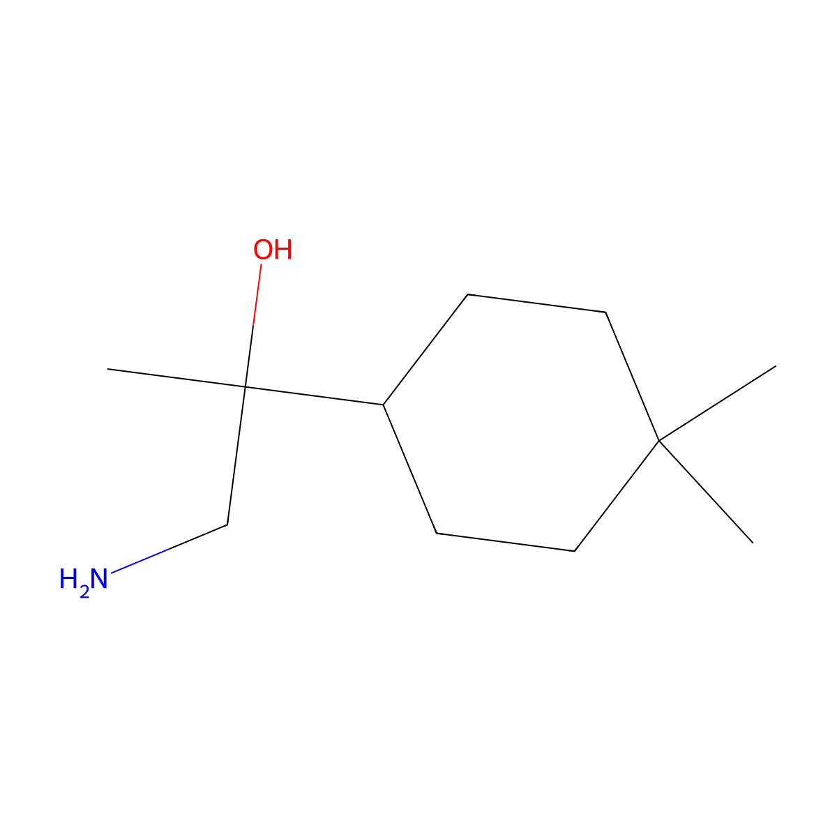 1-Amino-2-(4,4-dimethylcyclohexyl)propan-2-ol molecular structure, CAS 2229607-22-9