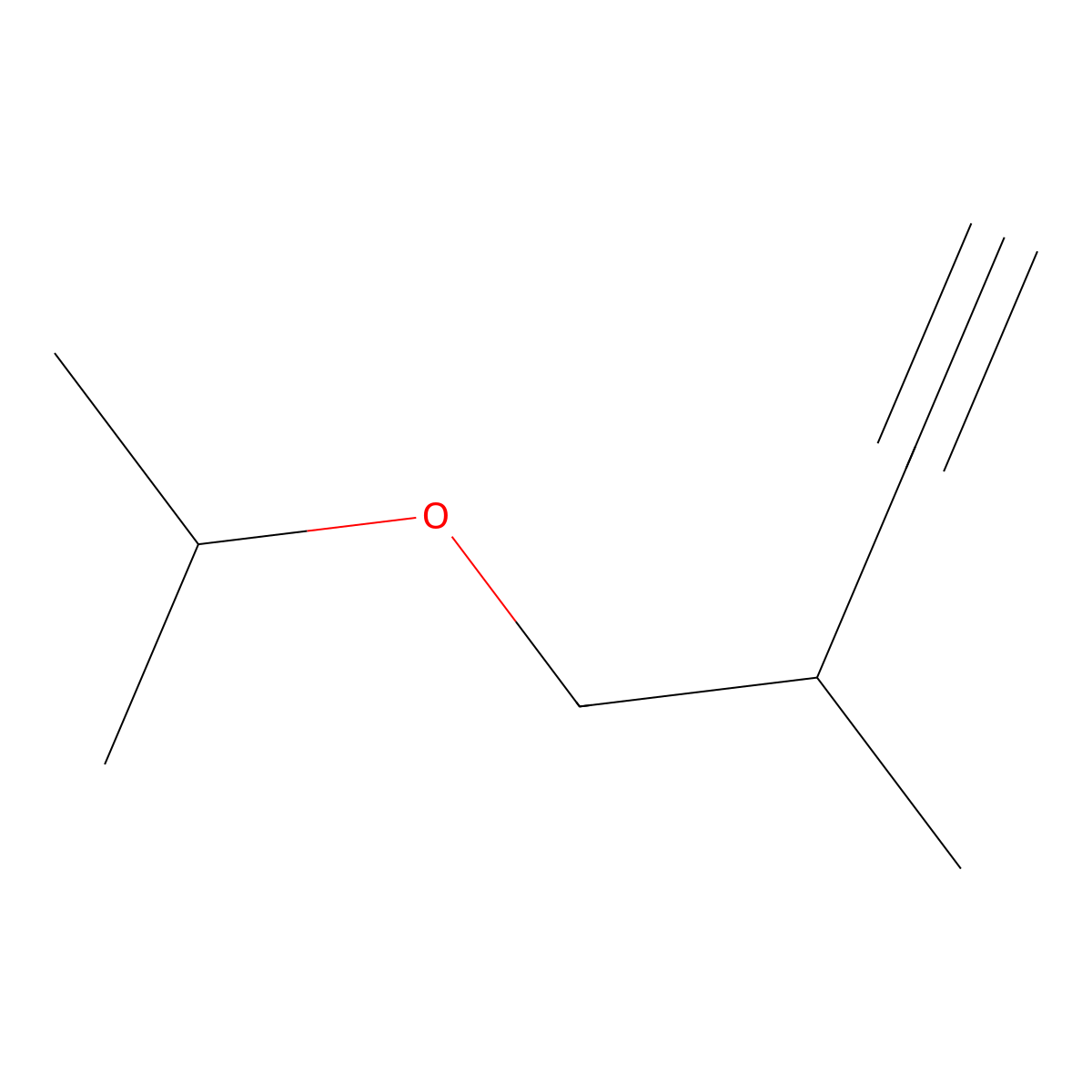 3-Methyl-4-(propan-2-yloxy)but-1-yne molecular structure, CAS 2229611-09-8