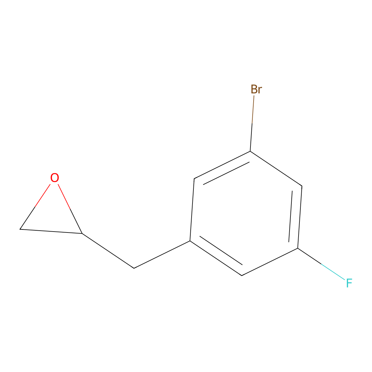 2-[(3-Bromo-5-fluorophenyl)methyl]oxirane molecular structure, CAS 2229612-19-3