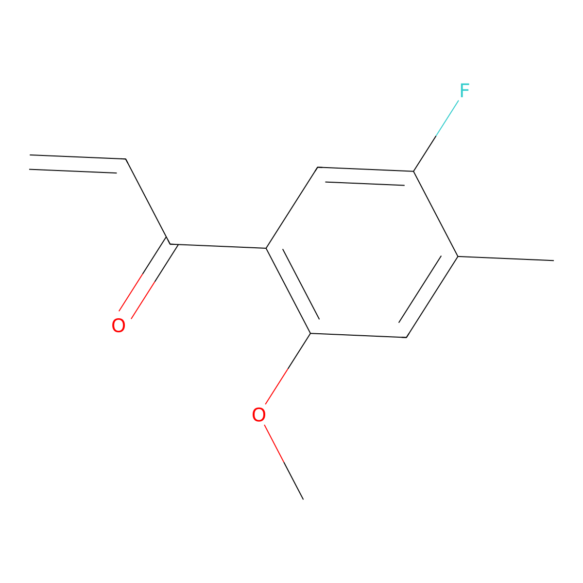1-(5-Fluoro-2-methoxy-4-methylphenyl)prop-2-en-1-one molecular structure, CAS 2229615-49-8