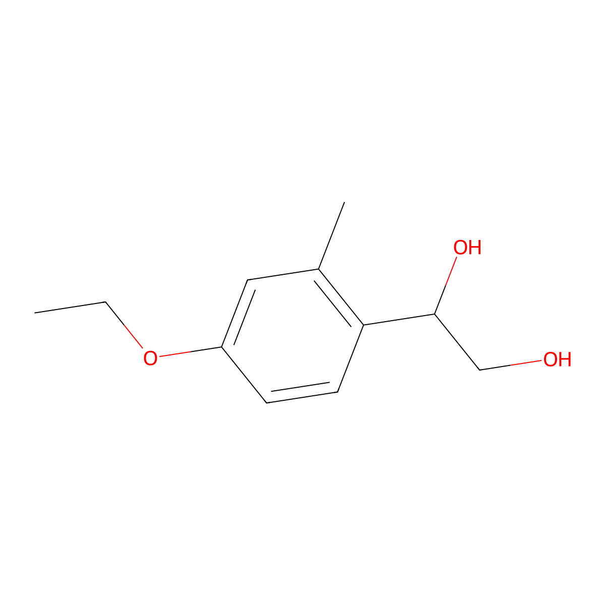1-(4-Ethoxy-2-methylphenyl)ethane-1,2-diol molecular structure, CAS 2229617-15-4