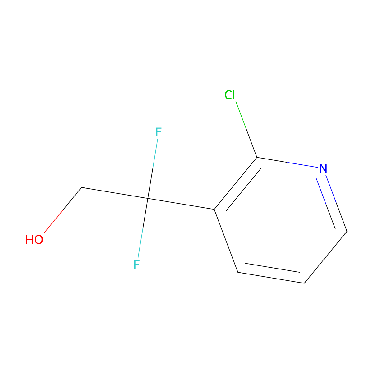 2-(2-Chloropyridin-3-yl)-2,2-difluoroethan-1-ol molecular structure, CAS 2229617-82-5