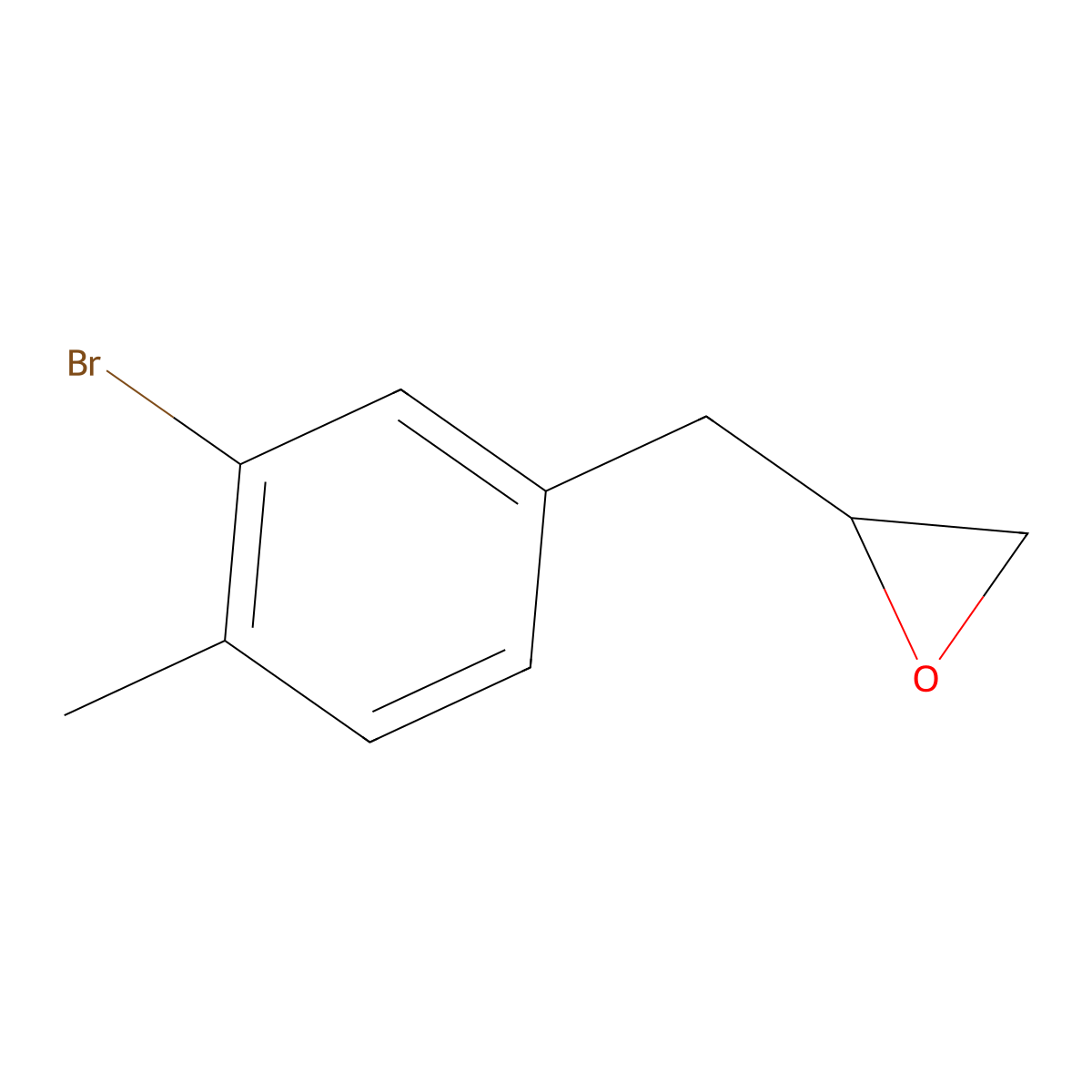 2-[(3-Bromo-4-methylphenyl)methyl]oxirane molecular structure, CAS 2229618-42-0