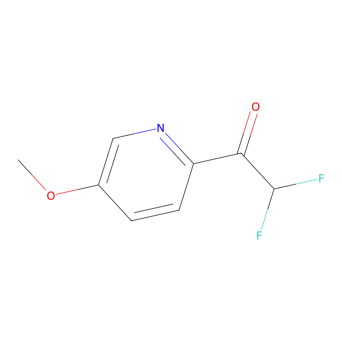 2,2-Difluoro-1-(5-methoxypyridin-2-yl)ethanone molecular structure, CAS 2229619-58-1