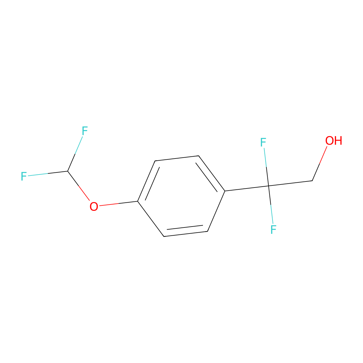 2-[4-(Difluoromethoxy)phenyl]-2,2-difluoroethan-1-ol molecular structure, CAS 2229621-03-6