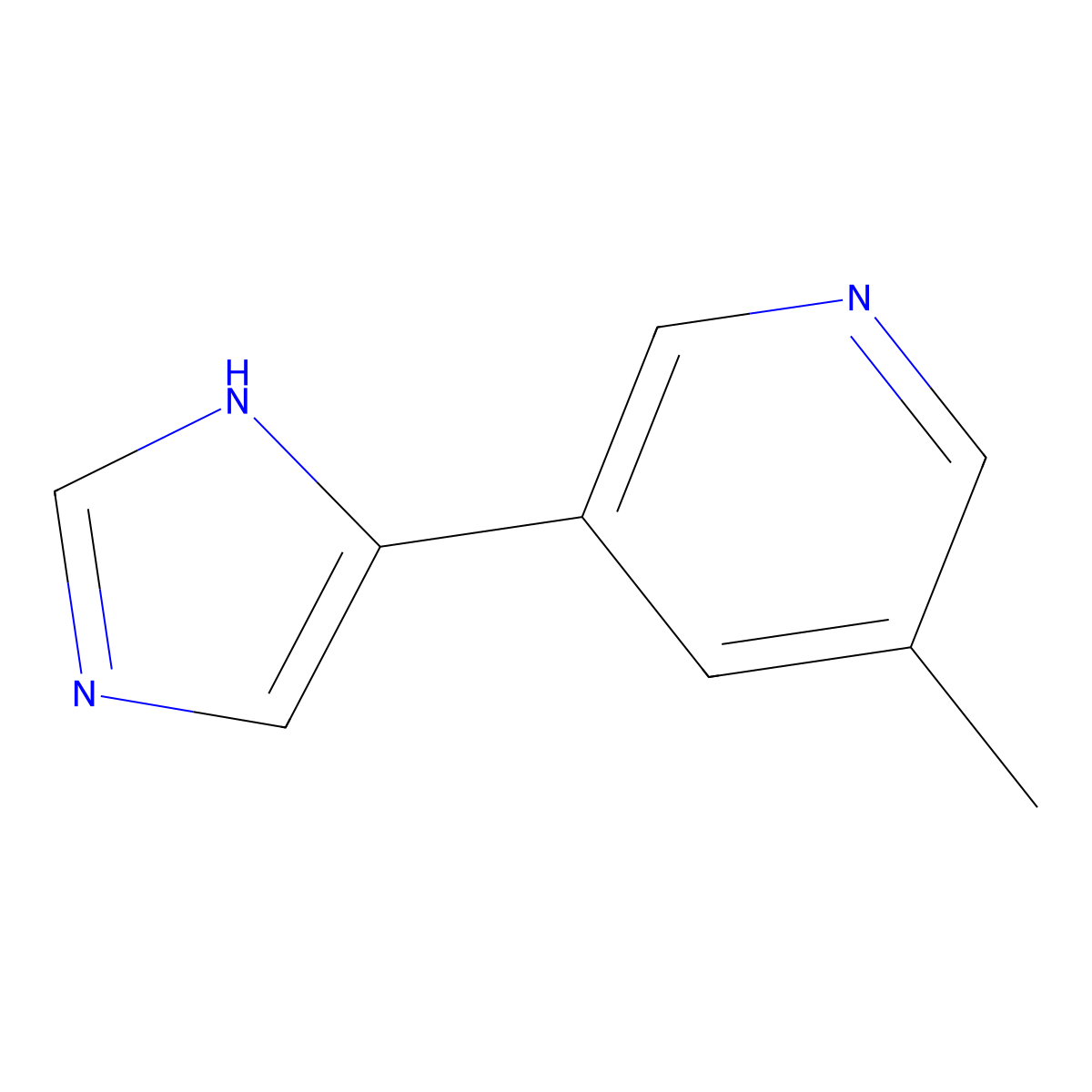 3-(1H-imidazol-4-yl)-5-methylpyridine molecular structure, CAS 2229628-56-0
