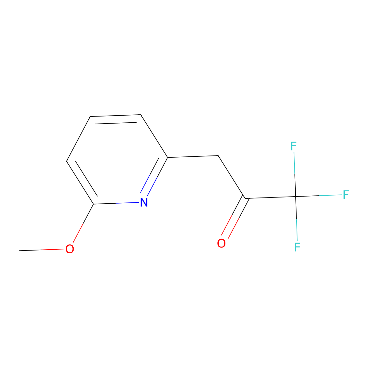 1,1,1-Trifluoro-3-(6-methoxypyridin-2-yl)propan-2-one molecular structure, CAS 2229634-15-3