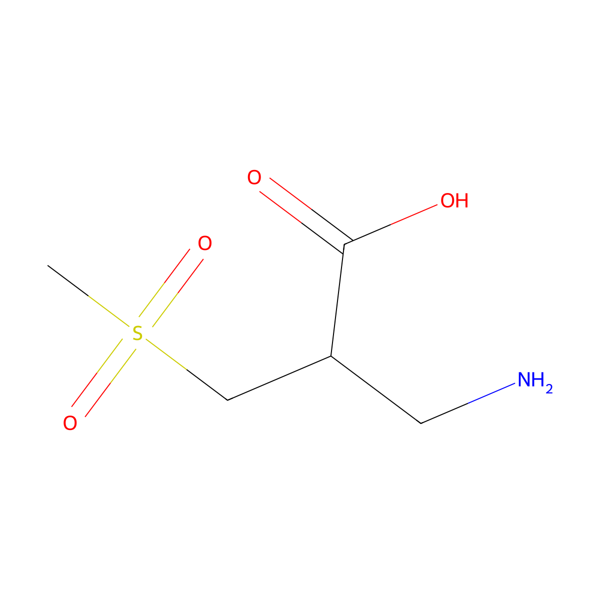 3-Amino-2-((methylsulfonyl)methyl)propanoic acid molecular structure, CAS 2229635-87-2