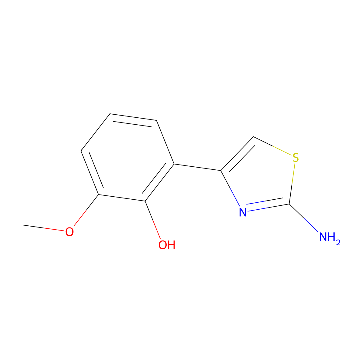 2-(2-Amino-1,3-thiazol-4-yl)-6-methoxyphenol molecular structure, CAS 2229636-41-1