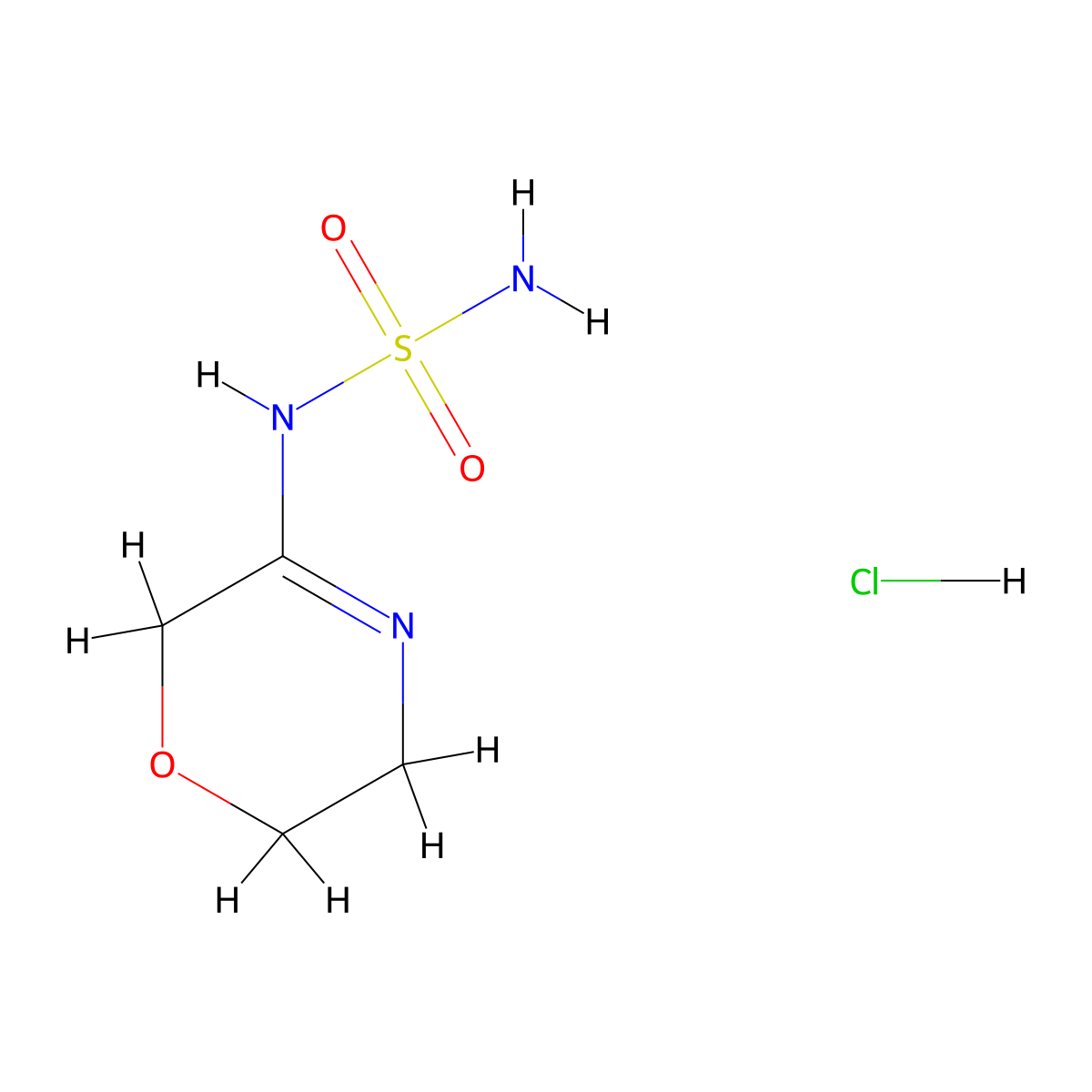 N-[(3Z)-morpholin-3-ylidene]aminosulfonamide hydrochloride molecular structure, CAS 2229640-58-6