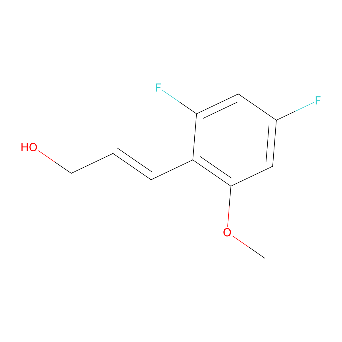 3-(2,4-Difluoro-6-methoxyphenyl)prop-2-en-1-ol molecular structure, CAS 2229640-73-5