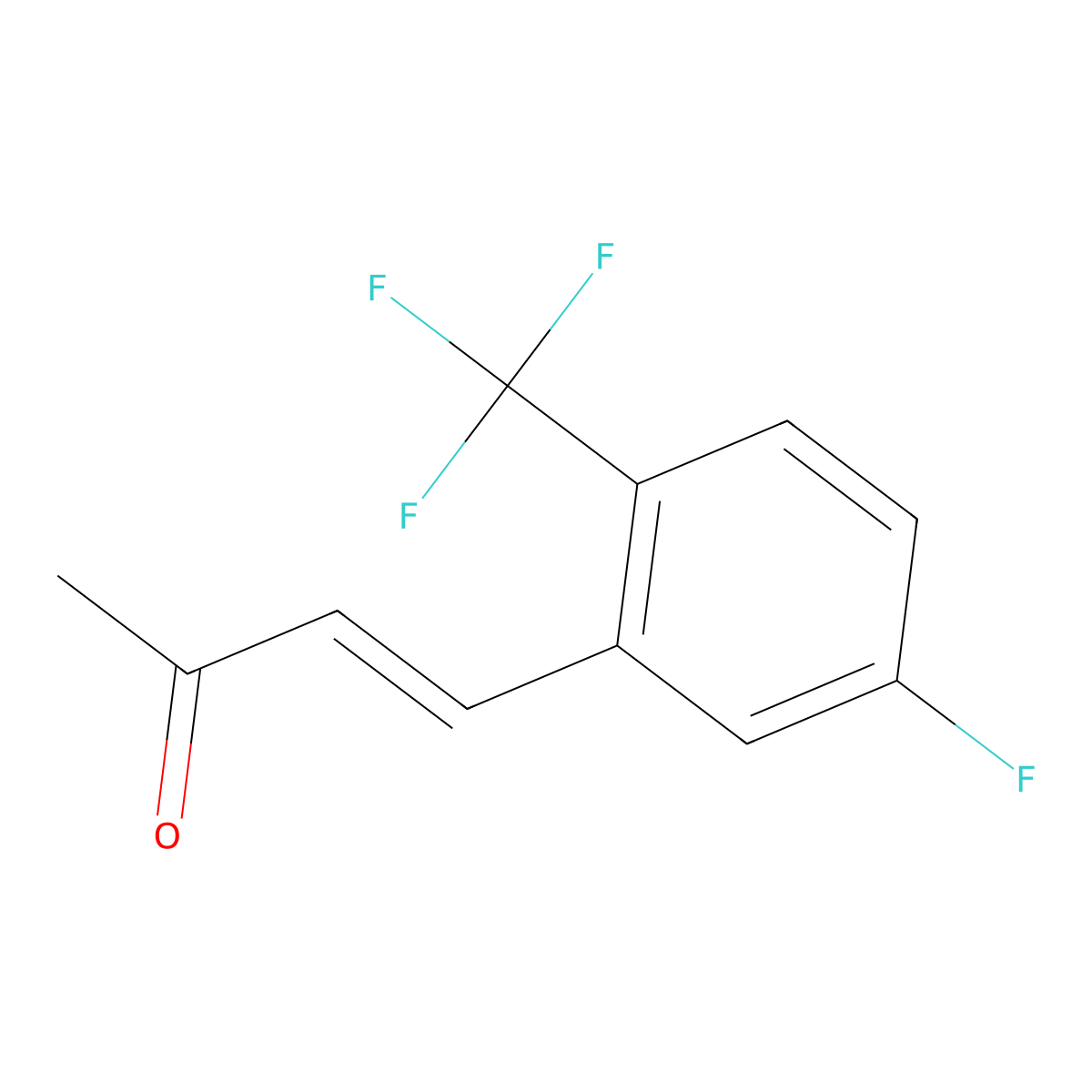 4-[5-Fluoro-2-(trifluoromethyl)phenyl]but-3-en-2-one molecular structure, CAS 2229641-49-8