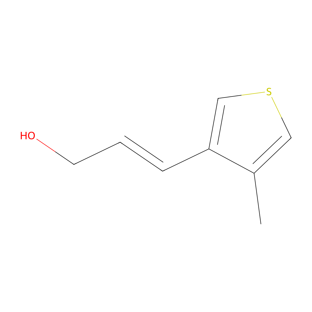 3-(4-Methylthiophen-3-yl)prop-2-en-1-ol molecular structure, CAS 2229641-99-8